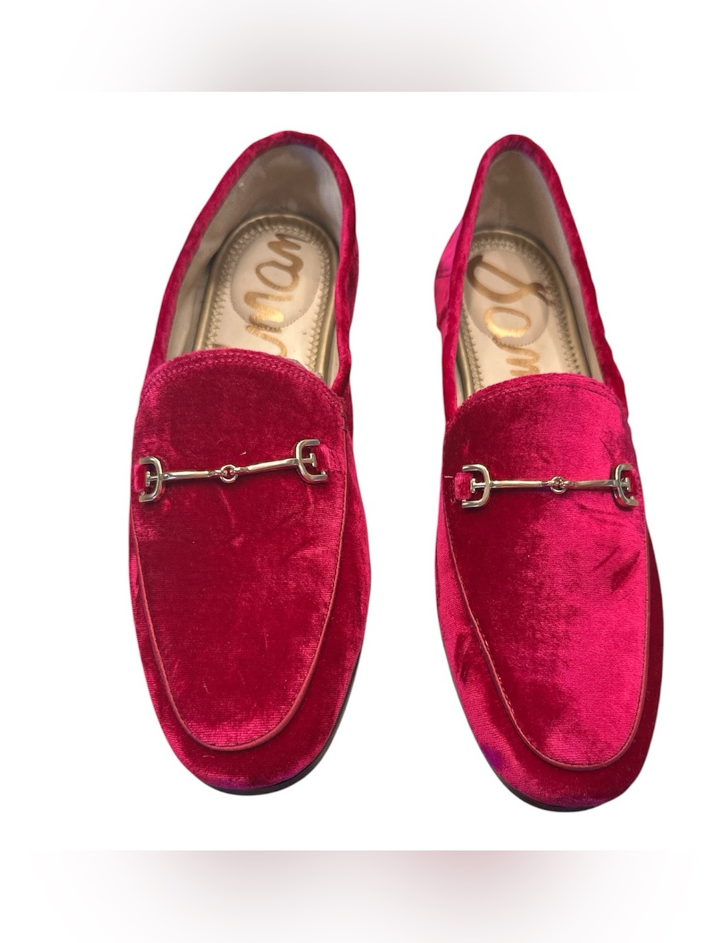 Sam Edelman "Loraine" Fuchsia Velvet Loafers Size 8M (New)